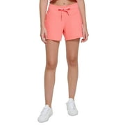 Women's Ribbed Waistband Shorts Orange Size X-Small